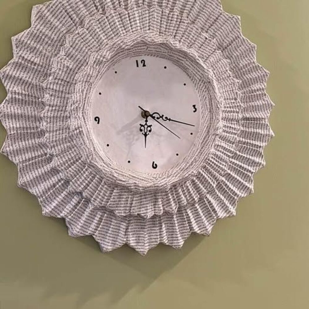 Paper mache clock